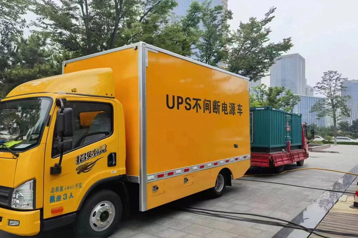 静海发电机租赁施工现场