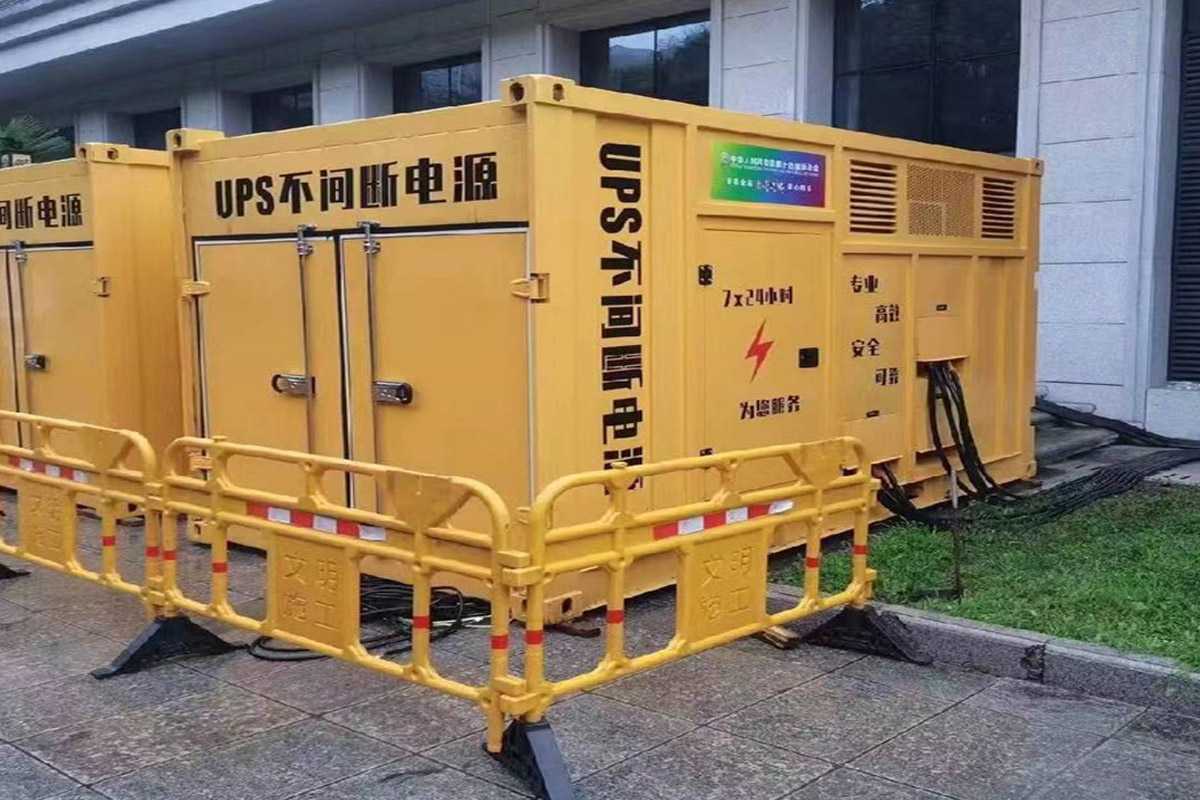 静海发电机租赁施工现场